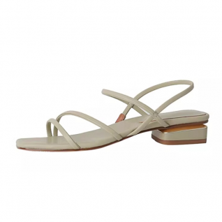 Thin Strap Low Heeled Sandals Elegant Women's Shoes