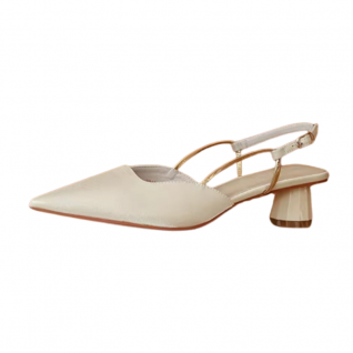Low Chunky Heel Closed Toe Spring Summer Sandals Women Shoes