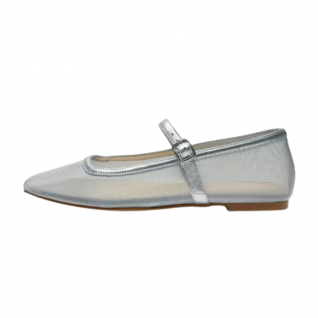 Mesh Square Toe Mary Jane Strap Lady Flats Women's Shoes