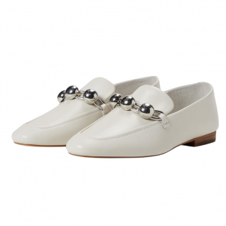 Metal Beads Chain Almond Toe Loafers Women's Casual Shoes