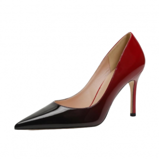 Gradient Patent Pointed Toe High Heel Dress Pumps Women's Shoes