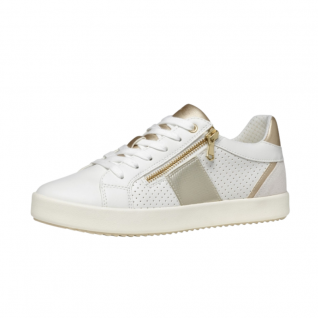 Classical Style Punching Holes Side Zipper Sneakers Women's Shoes
