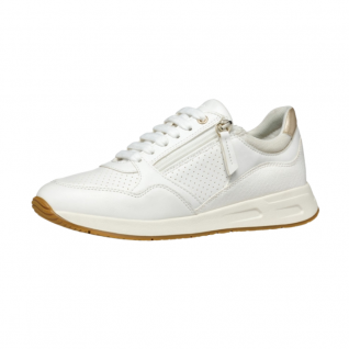 Low Top Breathable Side Zipper White Sneakers Women's Sporty Shoes