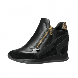Side-zipper Closure Mid-cut Wedge Sneakers Women's Sporty Feminine Shoes