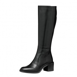 Block Heel Round Toe Knee High Boots Women's Shoes
