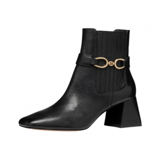 Hidden Elastic Design Inside Zipper Strap Decoration Boots Women's Shoes
